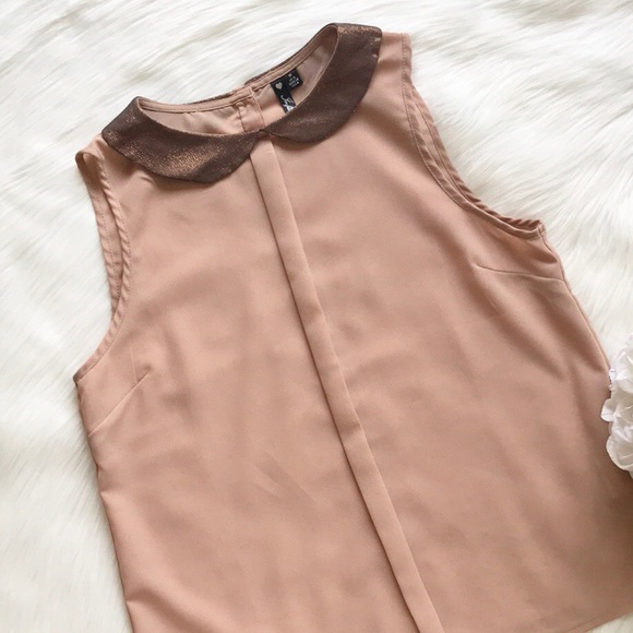 INFLUENCE— Metallic Scallop Collared Blouse - Picture 3 of 7